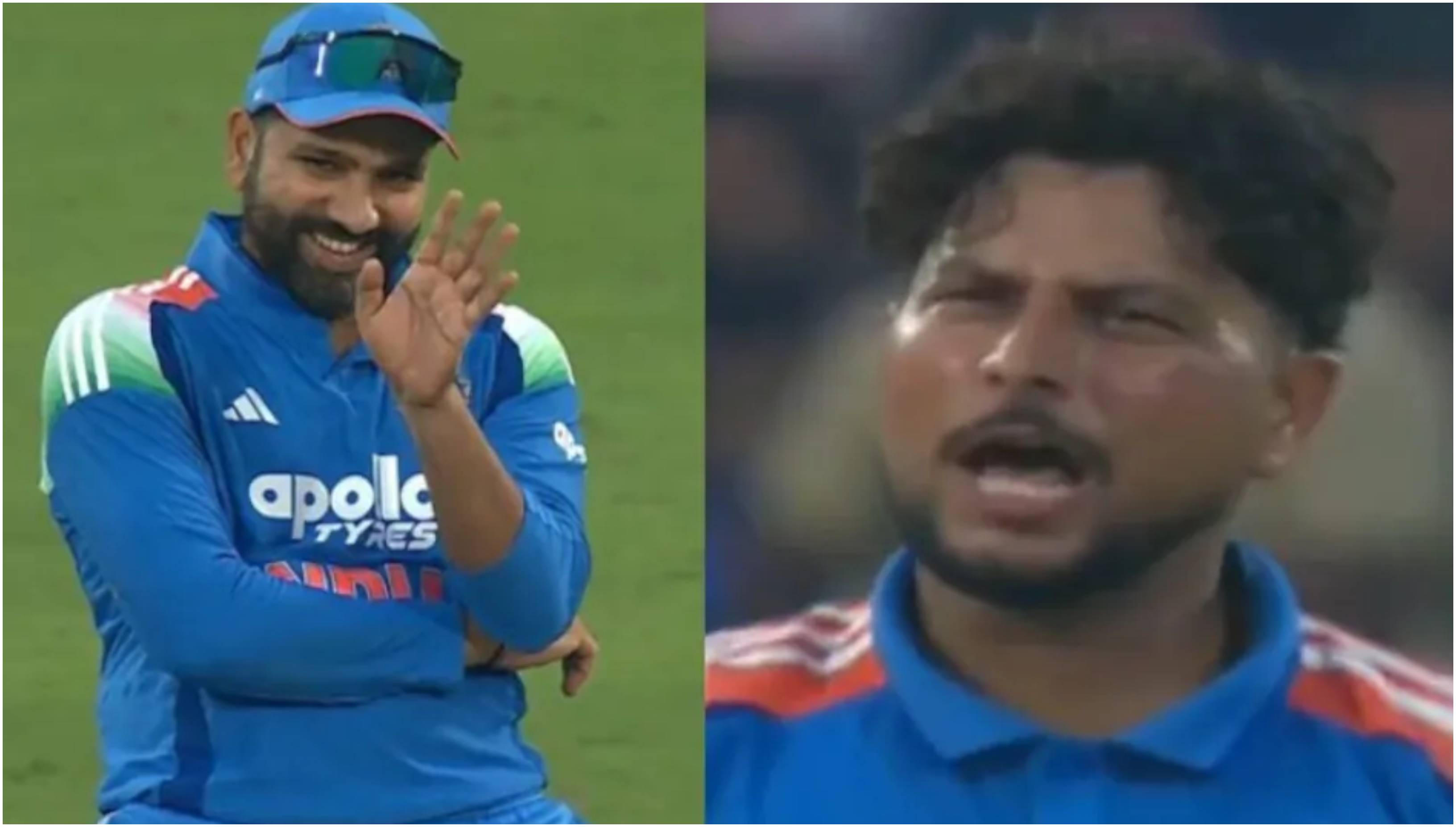 Rohit Sharma and Kuldeep Yadav | Screengrab