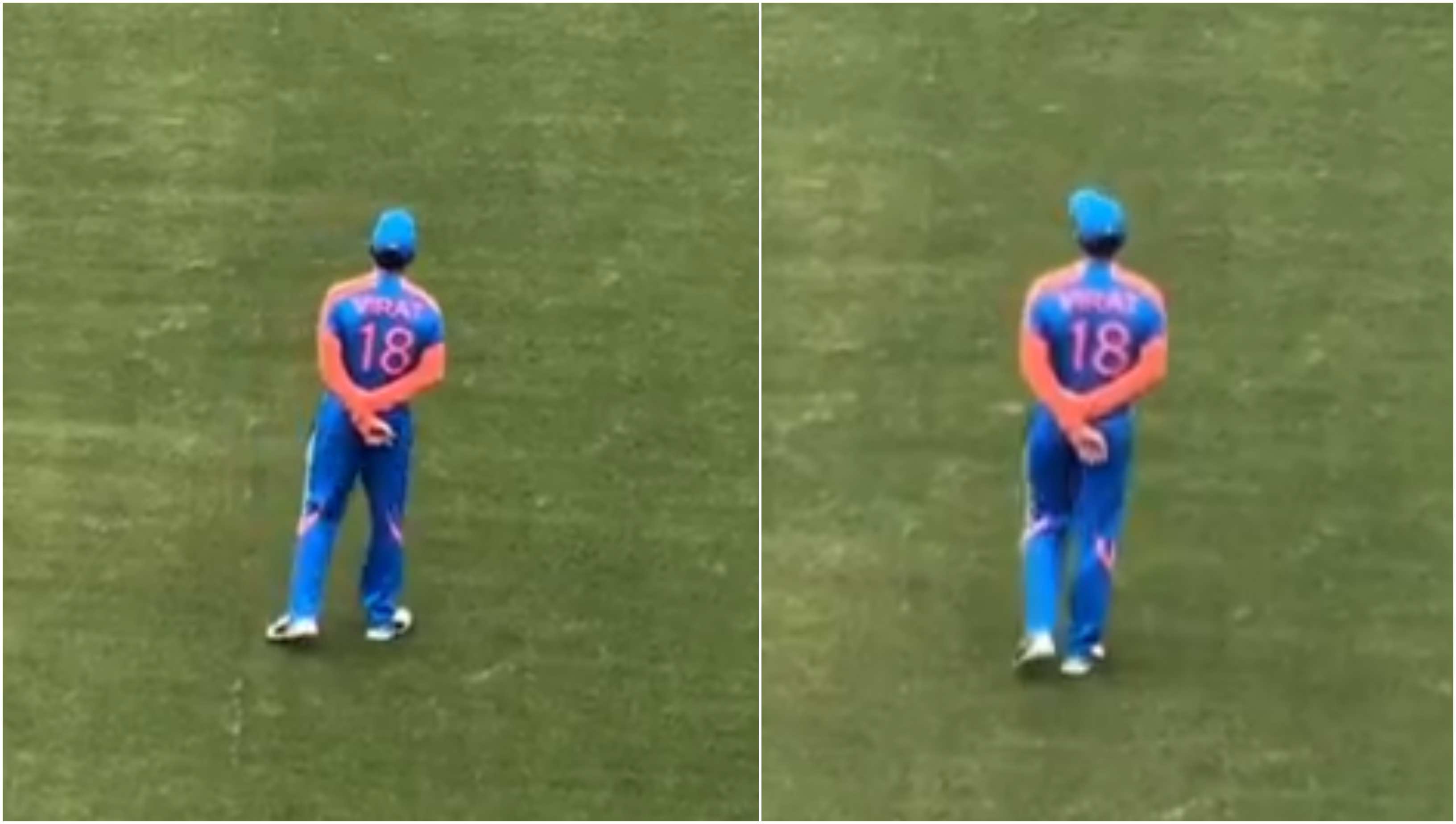 Virat Kohli fielding near the boundary during India versus Ireland clash | Screengrab