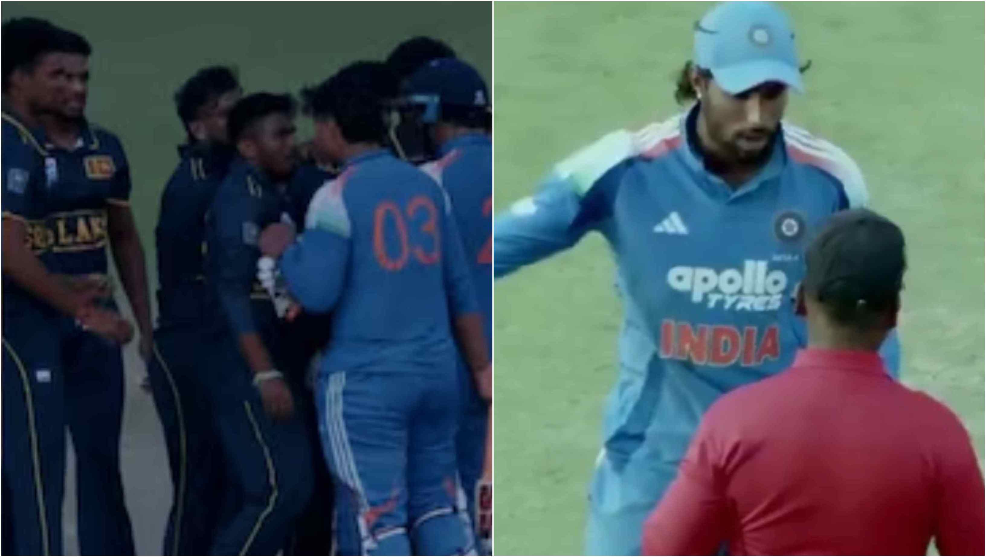 Vaibhav Sooryavanshi and Tilak Varma lost their cool during the match against Sri Lanka A | X