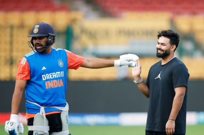 Rohit Sharma and Rishabh Pant | Getty Images