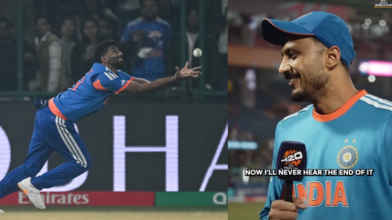 T20 World Cup 2026: WATCH- “I’ll never hear the end of it”- Axar Patel lauds Jasprit Bumrah’s excellent catch v Namibia