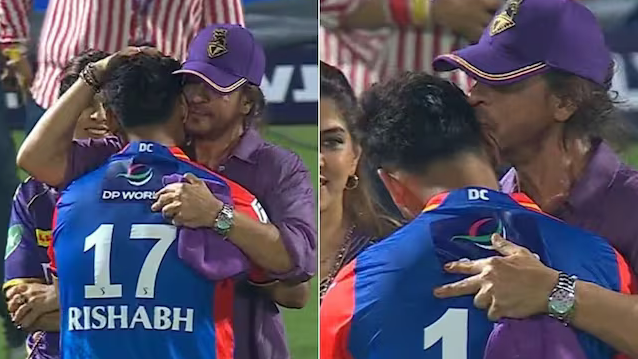 IPL 2024: WATCH- Shah Rukh Khan gives DC captain Rishabh Pant a hug after KKR’s demolition job