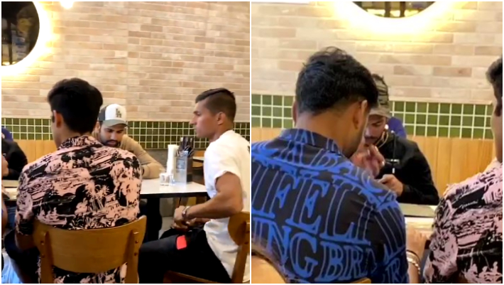 Indian cricketers having a meal at a restaurant in Australia | Twitter