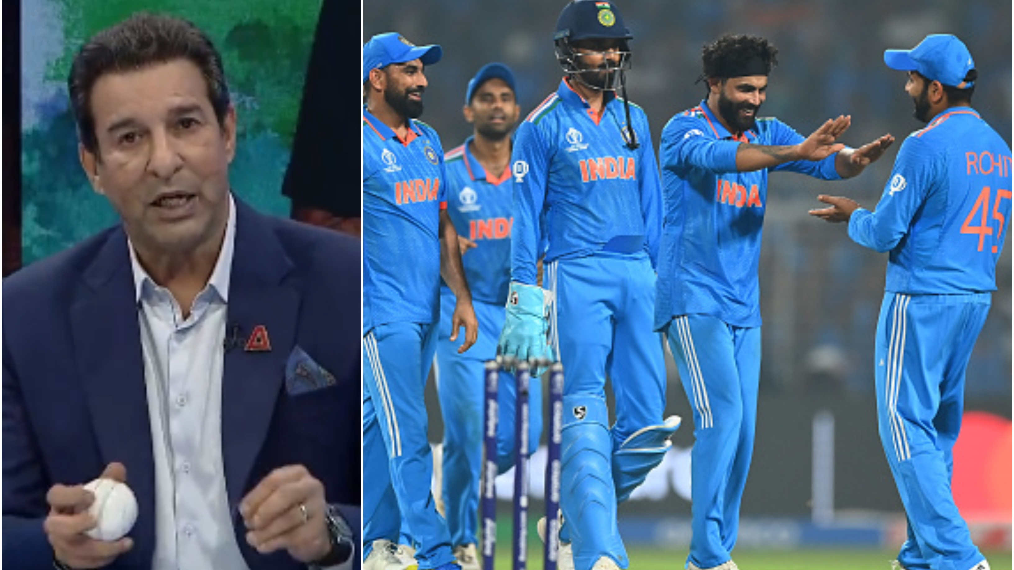 CWC 2023: “Rest of the world versus India would be fair,” Wasim Akram in awe of India’s unbeaten streak