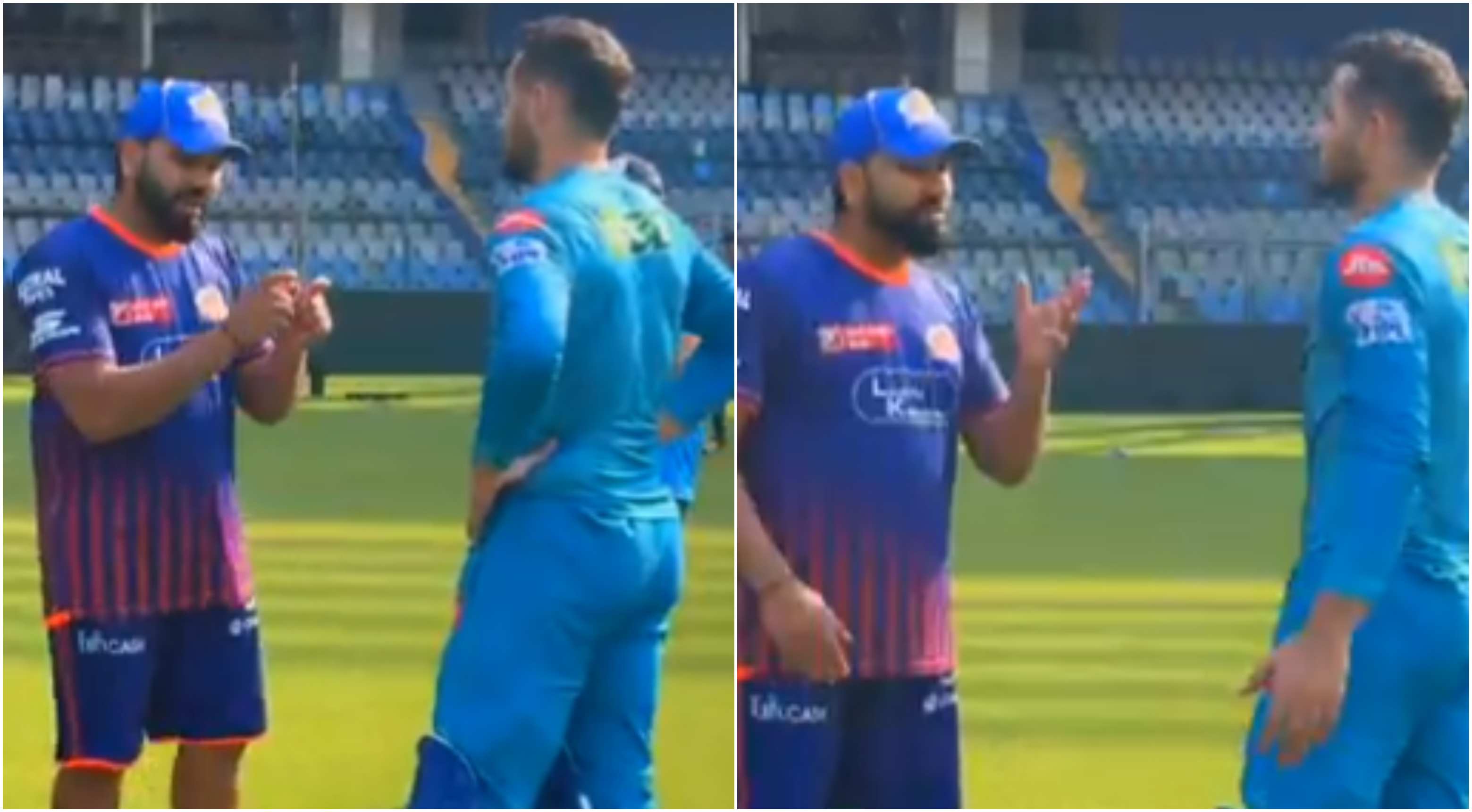Rohit Sharma and Abdul Samad | Screengrab