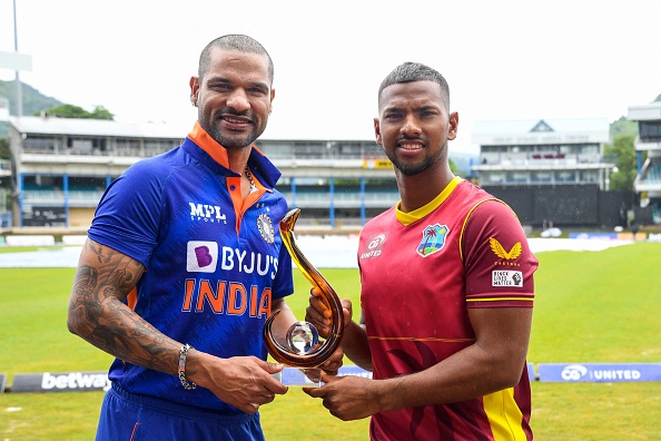 Shikhar Dhawan with Nicholas Pooran | Getty Images