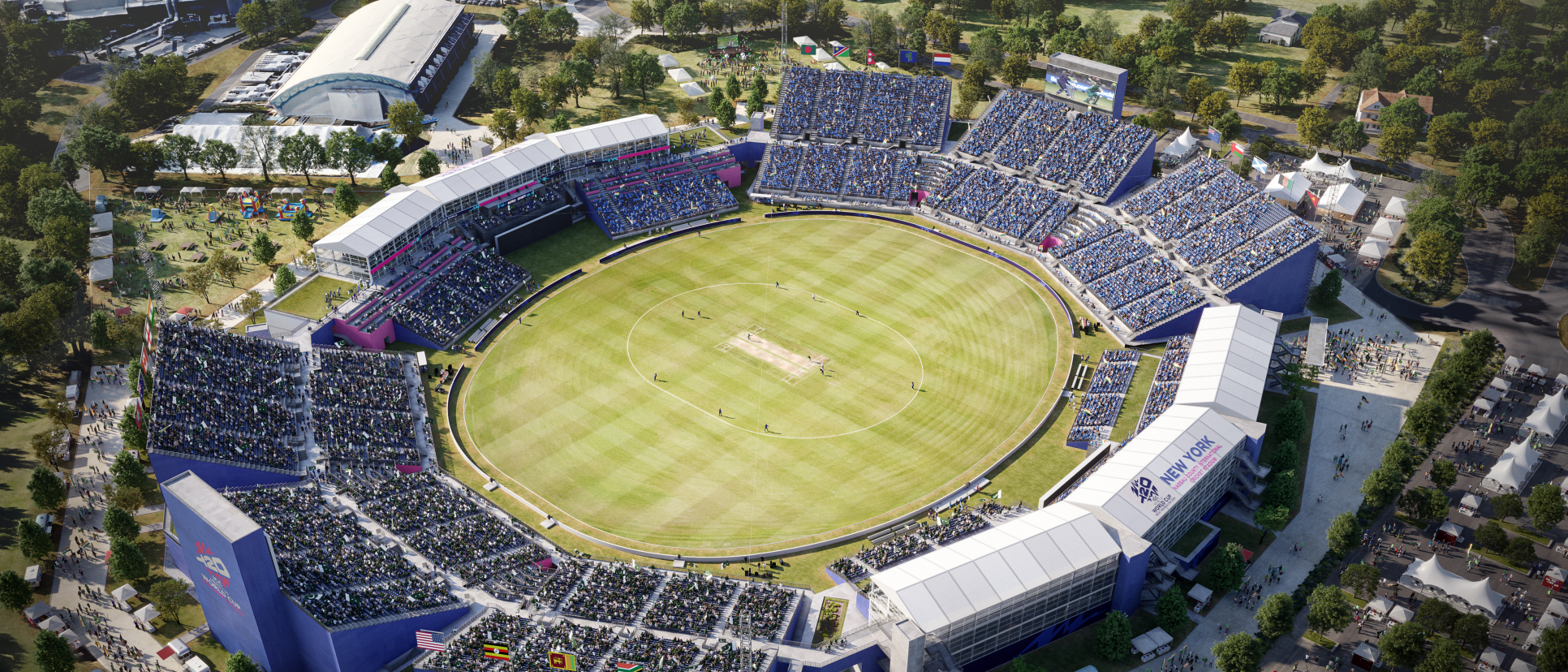 Digital rendition by ICC of how the New York Stadium will look for IND vPAK match | ICC