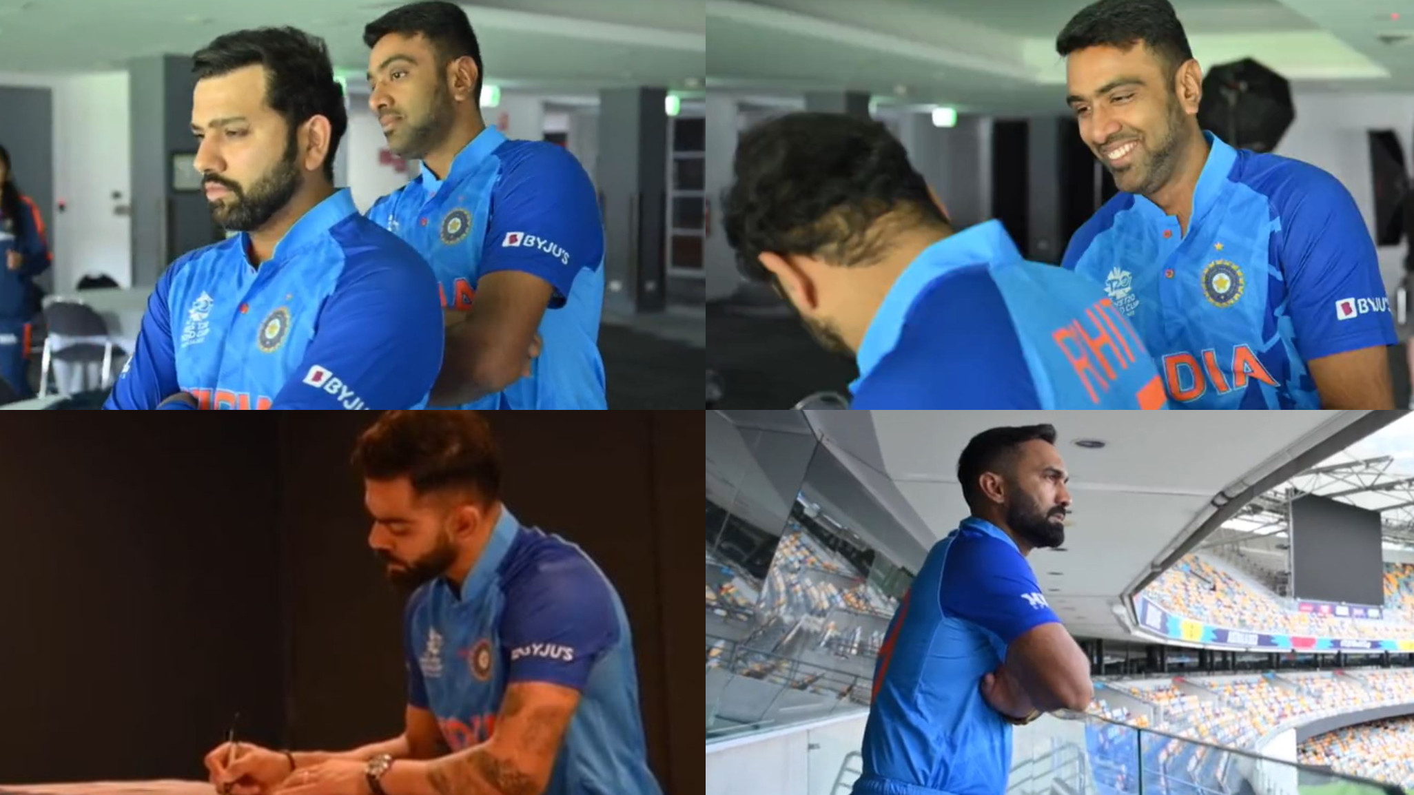 T20 World Cup 2022: WATCH- Ashwin photobombs Rohit, Karthik’s zen mode, and much more from BTS from India’s photoshoot
