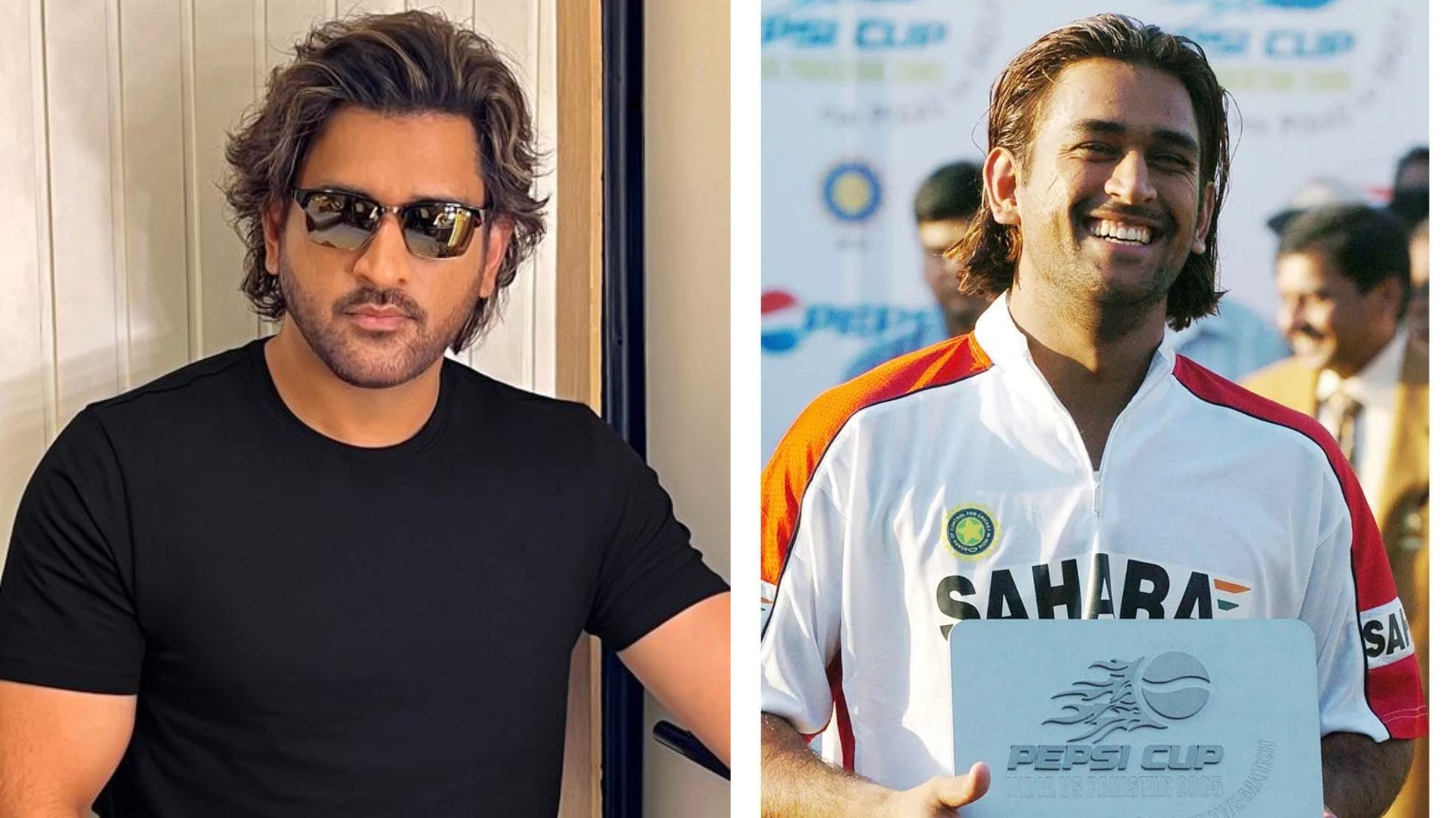 PICS- MS Dhoni’s vintage long haired look unveiled; reminds fans of his look when he debuted for India