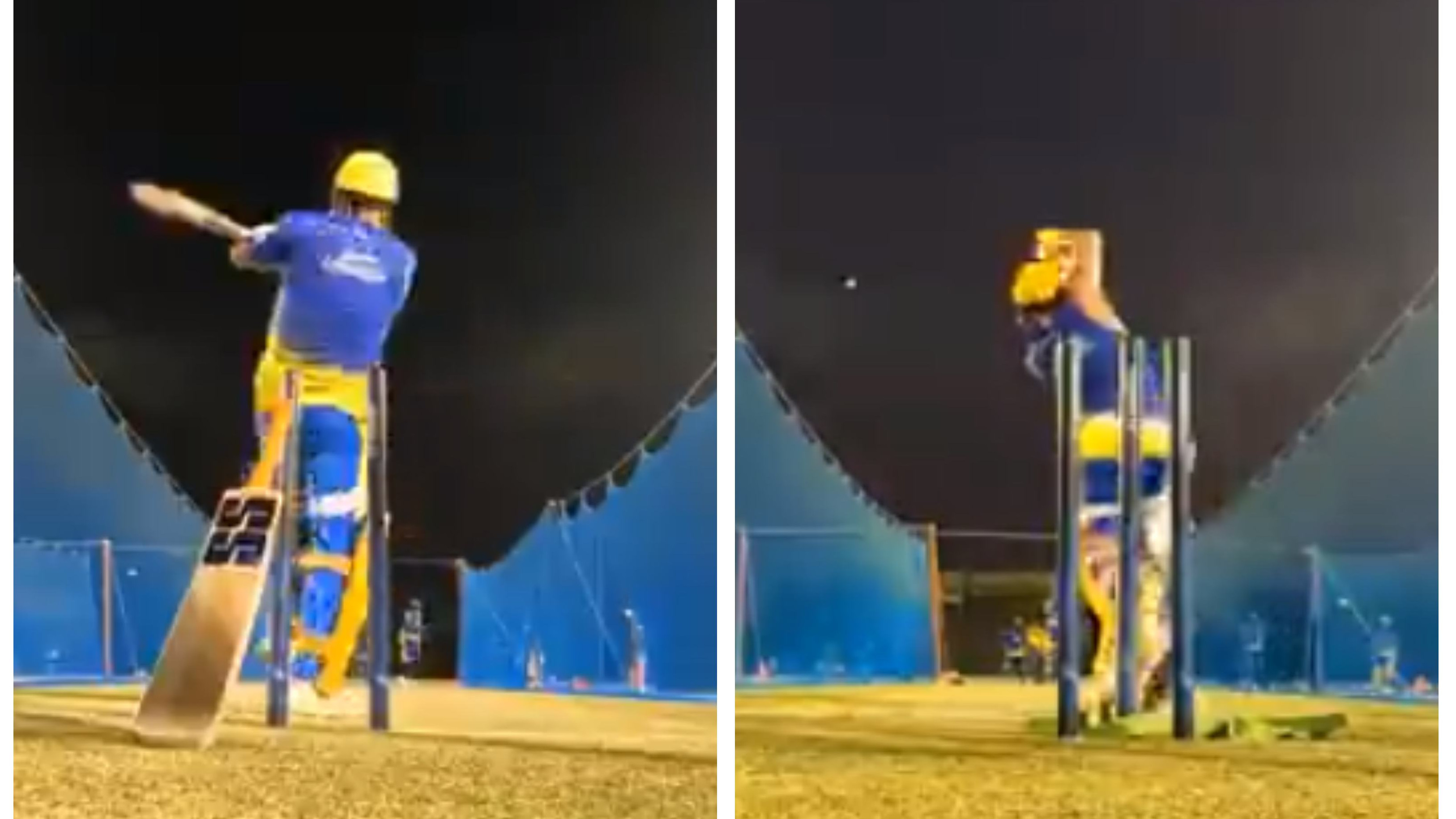 IPL 2021: WATCH – MS Dhoni, Suresh Raina play wide range of shots during CSK’s net session