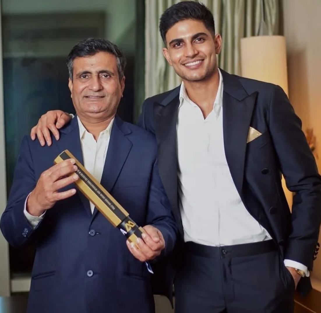 Shubman Gill with his father Lakhwinder Singh Gill | Instagram