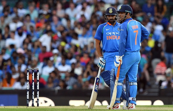 Rohit and MS Dhoni's 100 plus run partnership steadied India after they were 4-3 | Getty