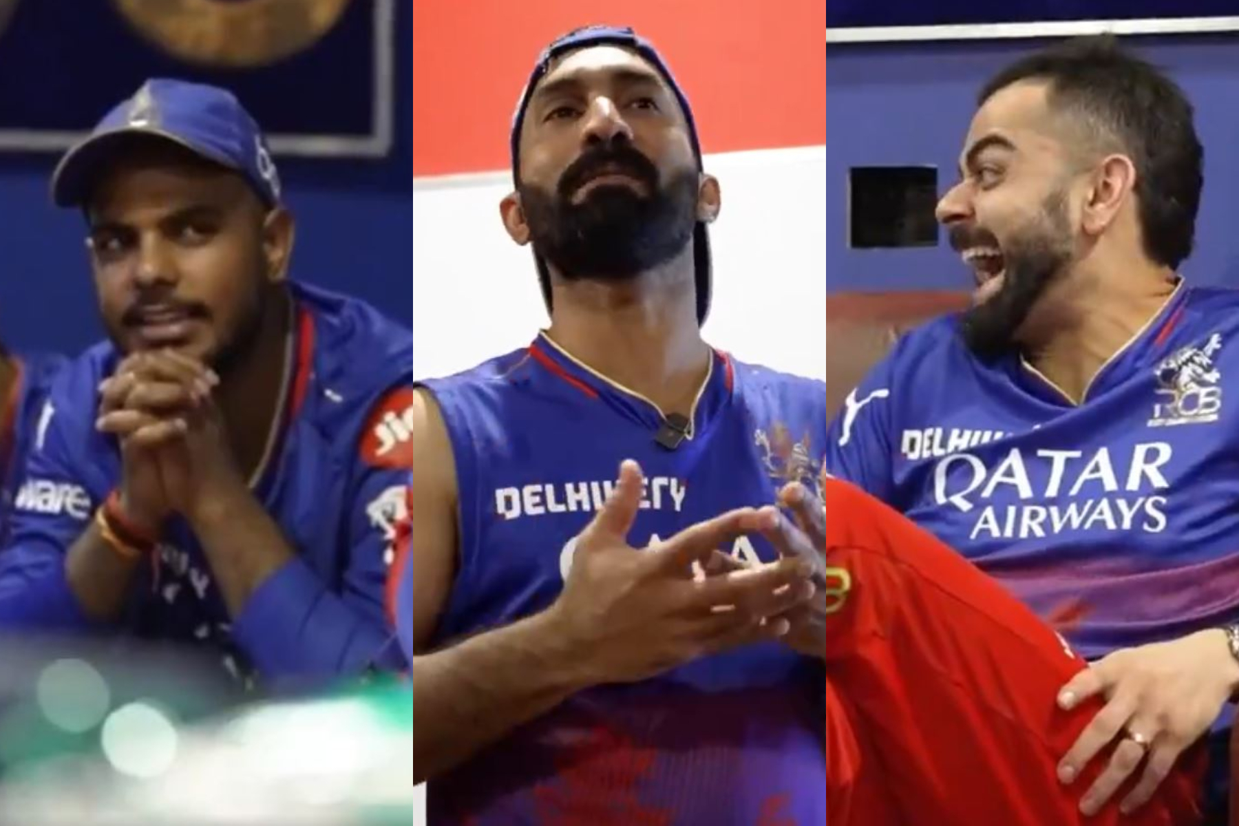 Dinesh Karthik, Yash Dayal and Virat Kohli  | X