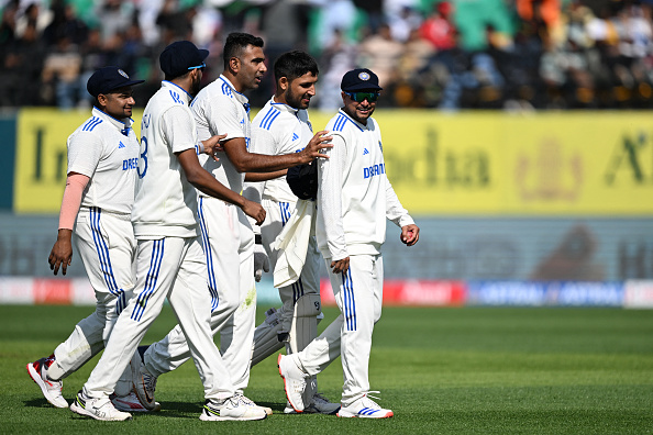 Kuldeep Yadav led the Indian team off the field | Getty