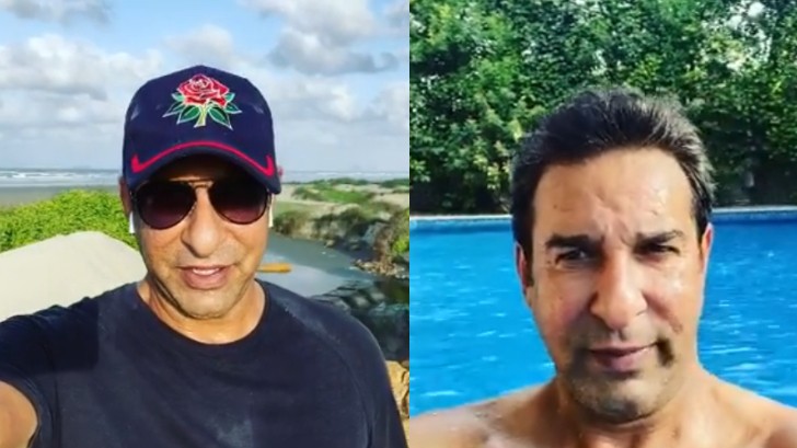 WATCH - Wasim Akram shuts down rude people who mocked his 'topless' swimming pool video 