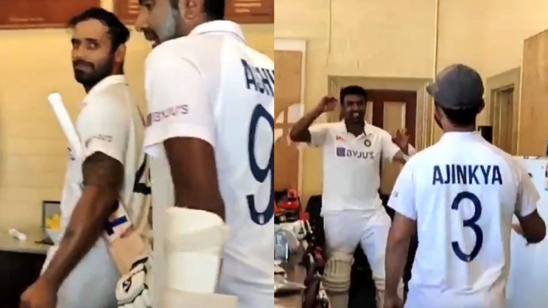 AUS v IND 2020-21: WATCH- Vihari and Ashwin get grand reception in Indian dressing room after SCG draw