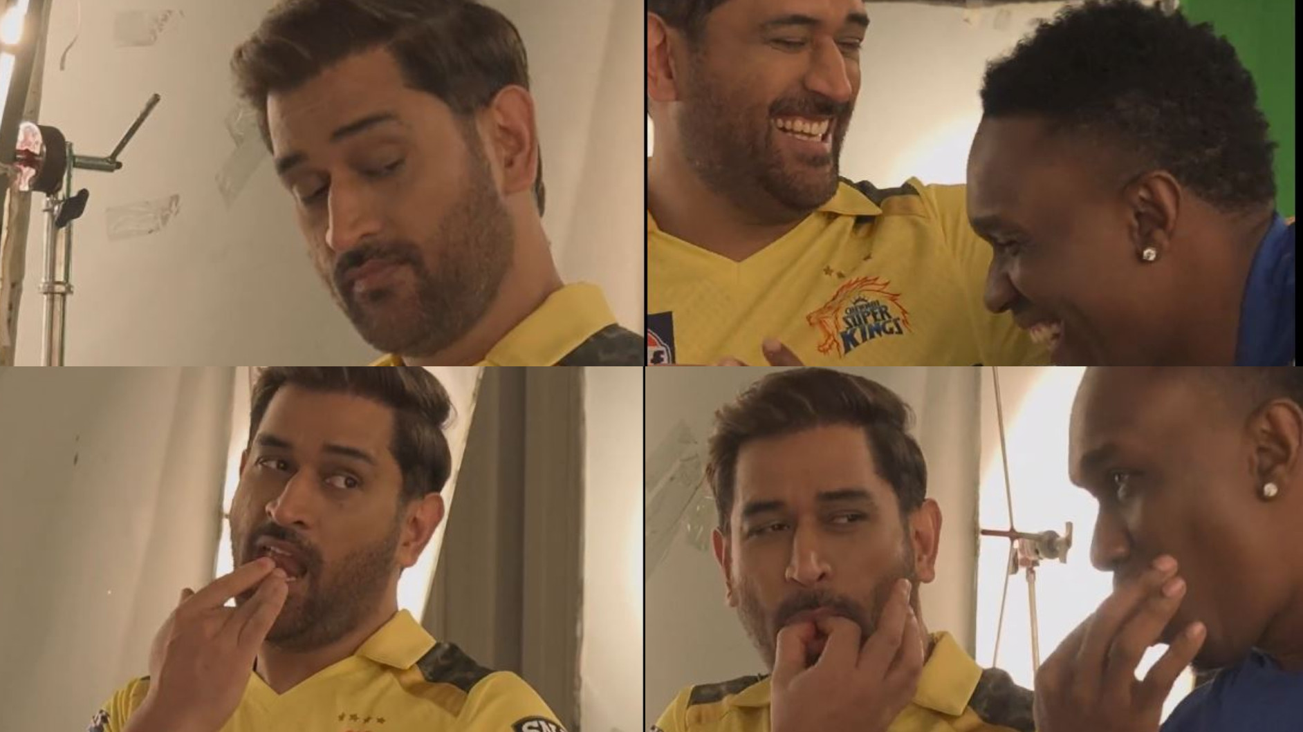 IPL 2023: WATCH- MS Dhoni teaches Dwayne Bravo how to ‘whistle’ during promo shoot