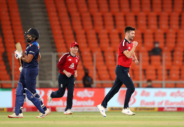 Mark Wood was on fire in the third T20I against India | Getty Images