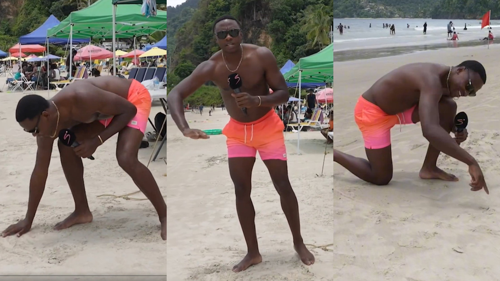 WATCH- Kagiso Rabada’s hilarious ‘pitch report’  on a Caribbean beach