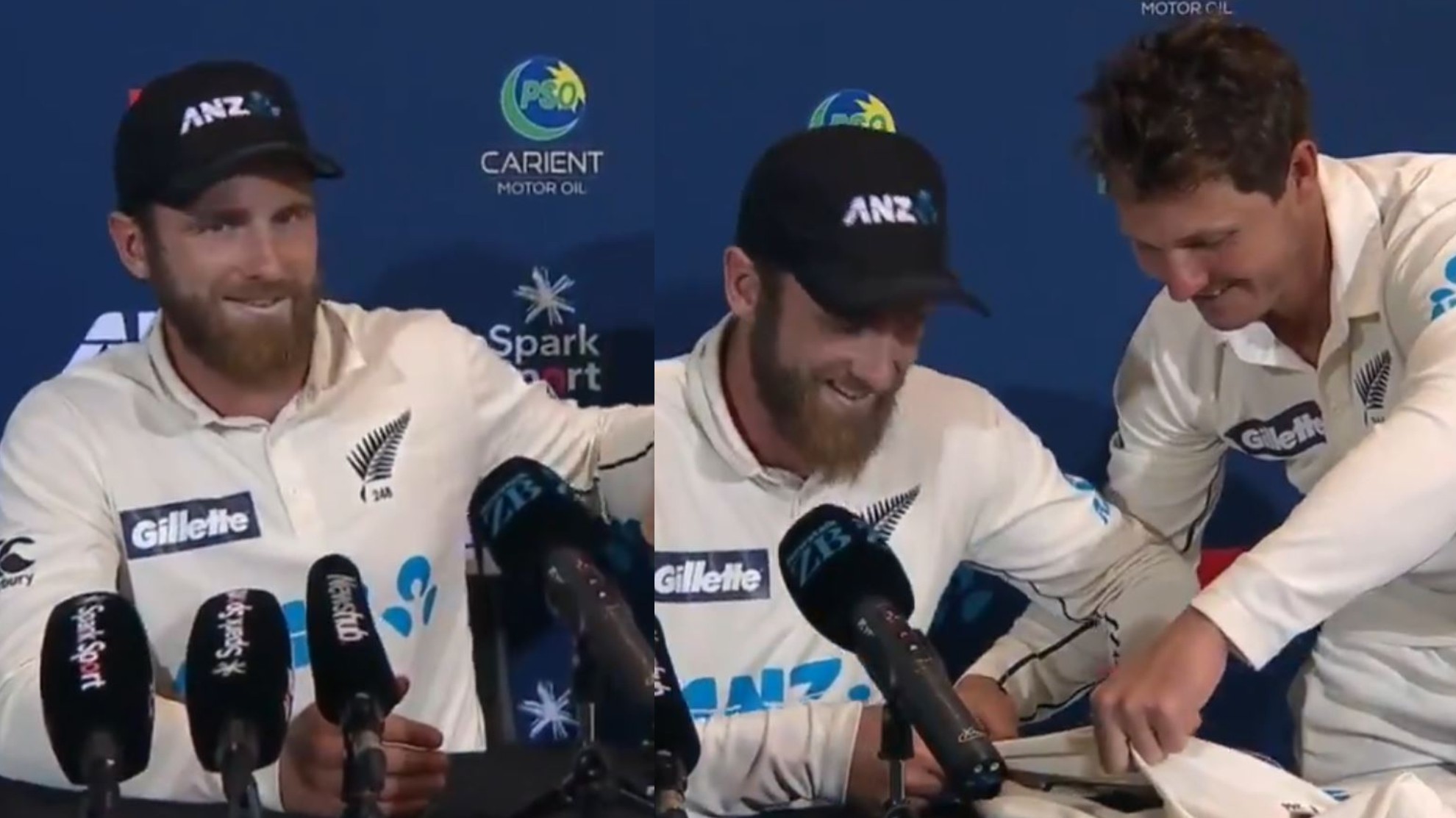 NZ v PAK 2020-21: WATCH- BJ Watling gets Kane Williamson's autograph in middle of a press conference