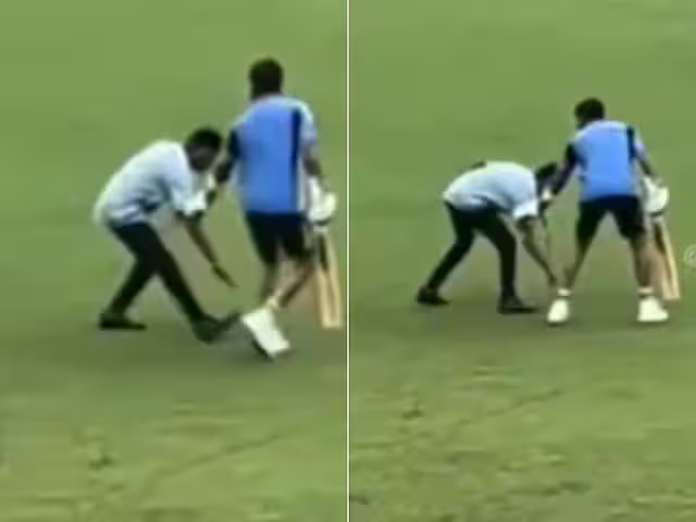 Groundsman in Kanpur touches Virat Kohli's feet | X