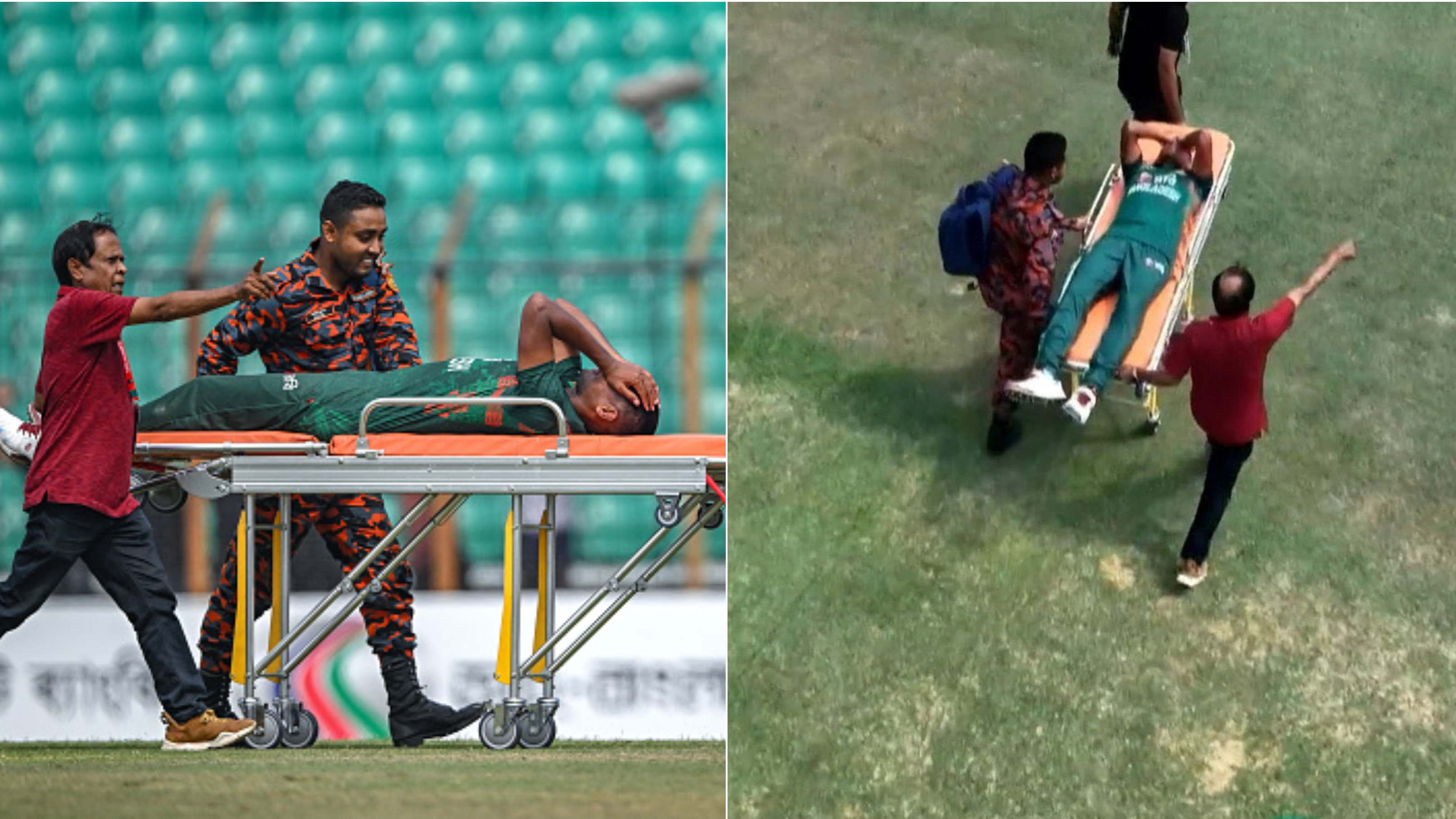 BAN v SL 2024: Mustafizur Rahman stretchered off the field during third ODI against Sri Lanka