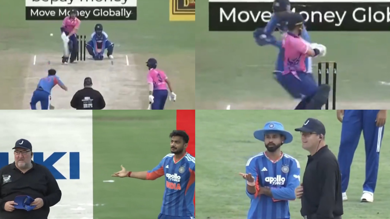 Axar Patel and Shreyas Iyer protest a wide ball, umpires change decision after pressure | X