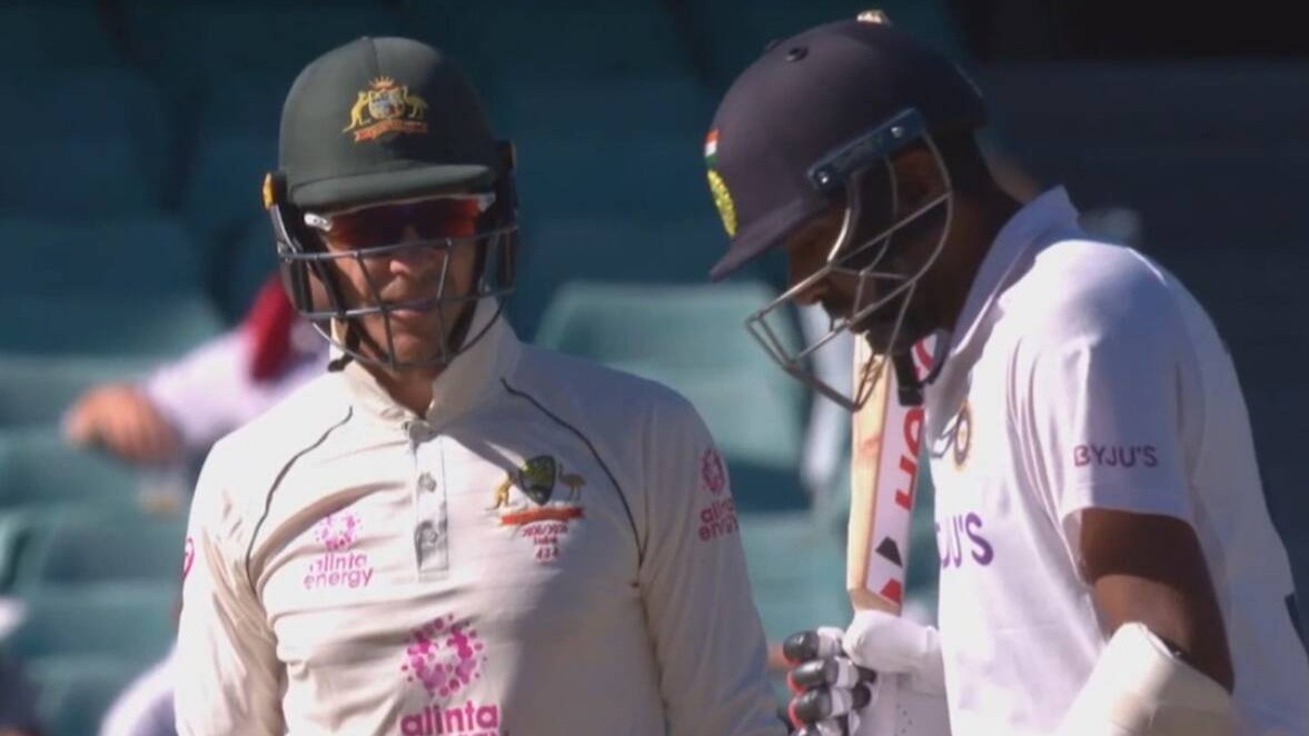 Tim Paine was constantly going at Ashwin and received a fair comeback as well | Screengrab