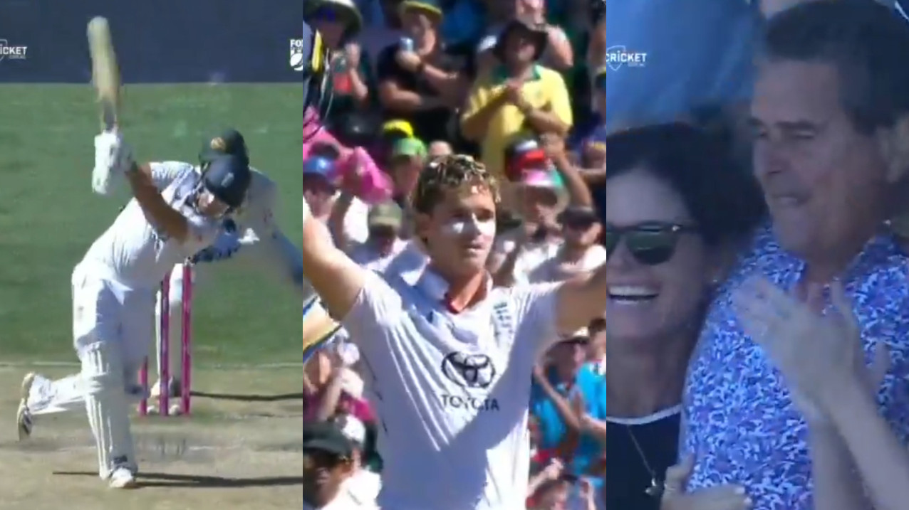 Ashes 2025-26: WATCH- Jacob Bethell hits maiden Test century; father shed tears, family rejoices in stands