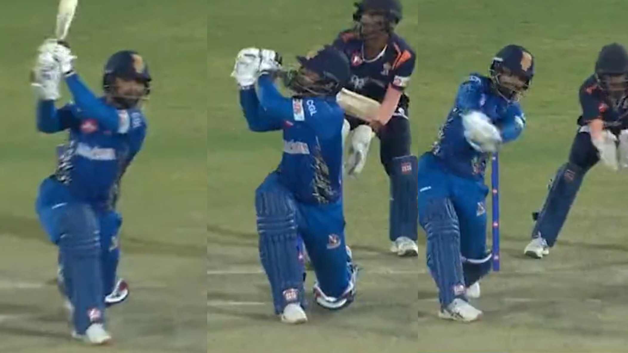 WATCH- Rinku Singh hits three consecutive sixes in Super Over to help Meerut Mavericks win