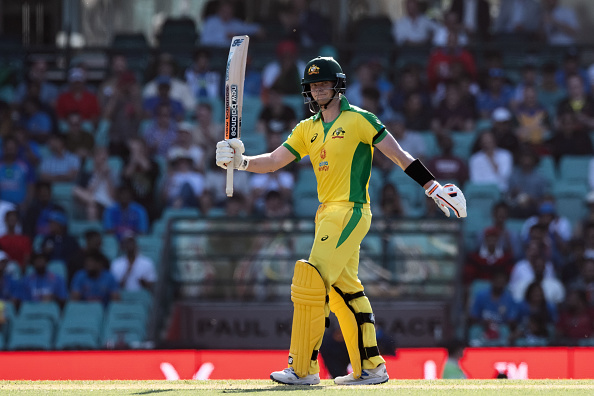 Steve Smith celebrates his century against India at SCG | Getty Images