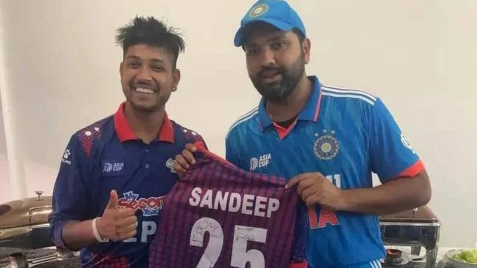 Asia Cup 2023: “Worst thing Rohit Sharma has done..”- Fans unhappy with India captain signing Sandeep Lamichhane’s jersey