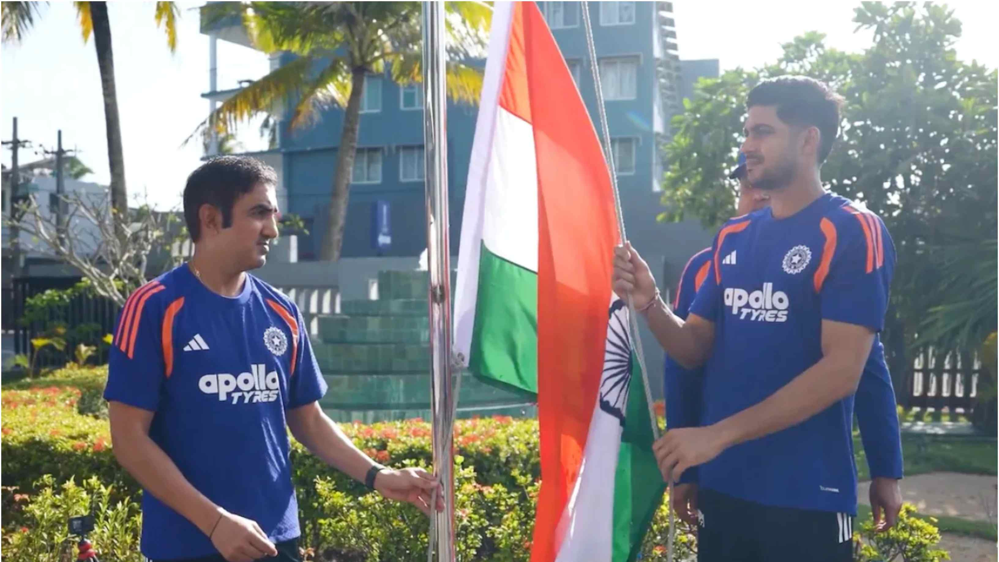 SL v IND 2026: WATCH - Team India members hoist national flag on Independence Day ahead of Galle Test