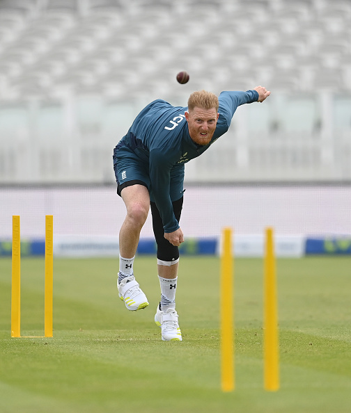 Ben Stokes bowling in nets on day three of England-Ireland Test at Lord's | Getty 