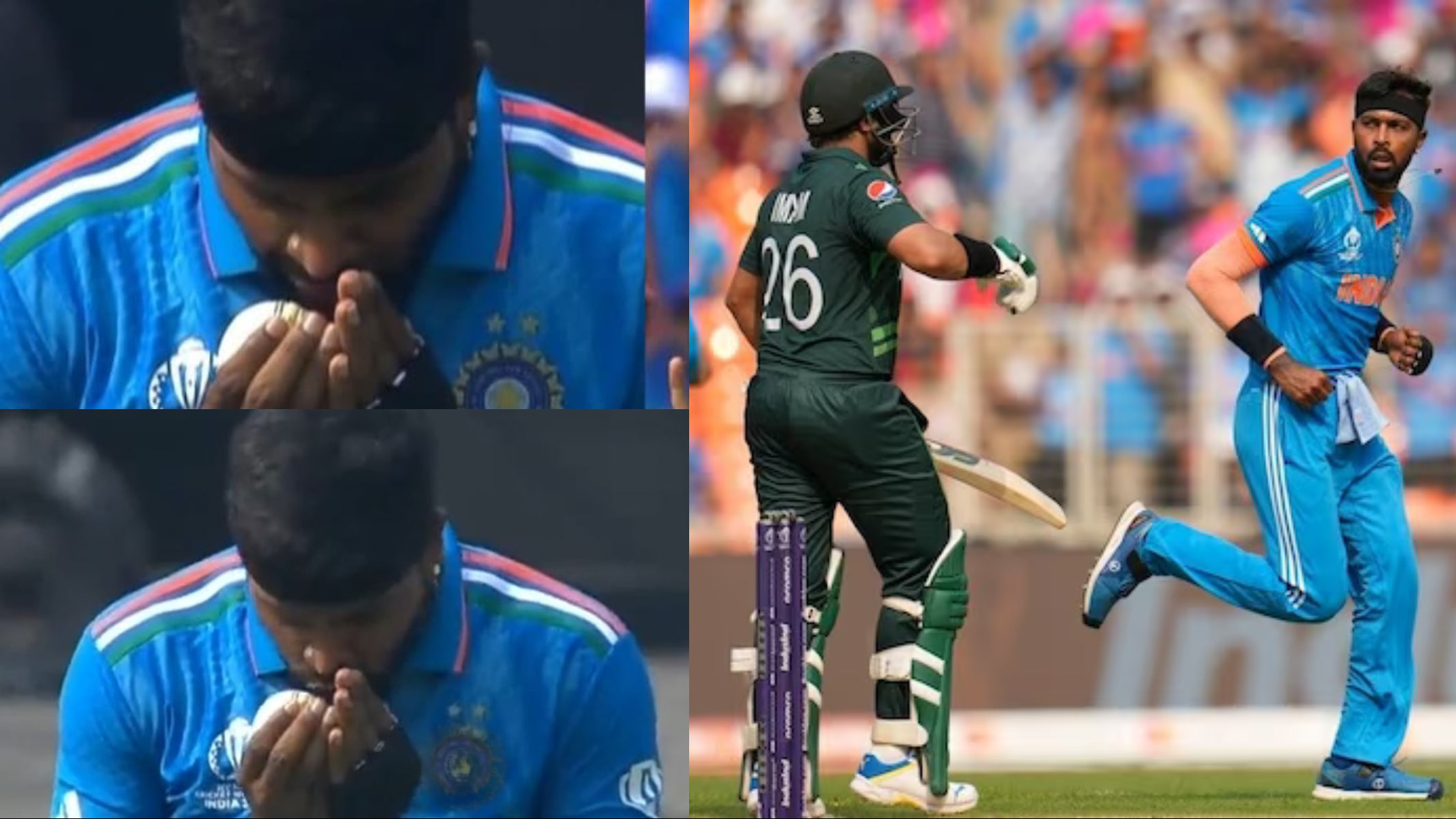 CWC 2023: WATCH- Hardik Pandya whispers something to the ball before dismissing Imam Ul Haq