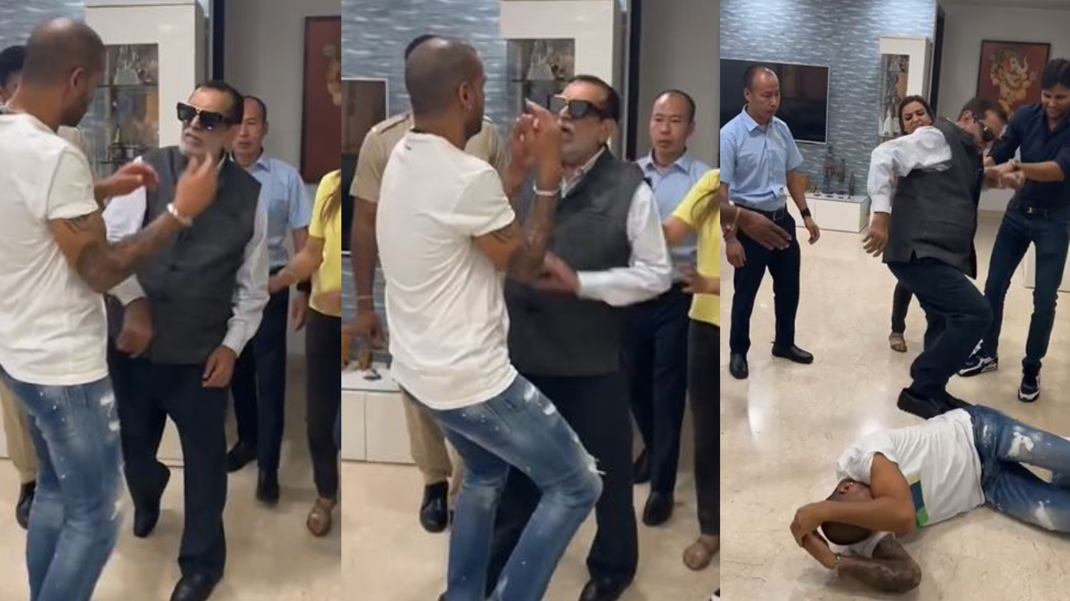 WATCH- Shikhar Dhawan’s father beats him for not qualifying for IPL 2022 playoffs in a funny video