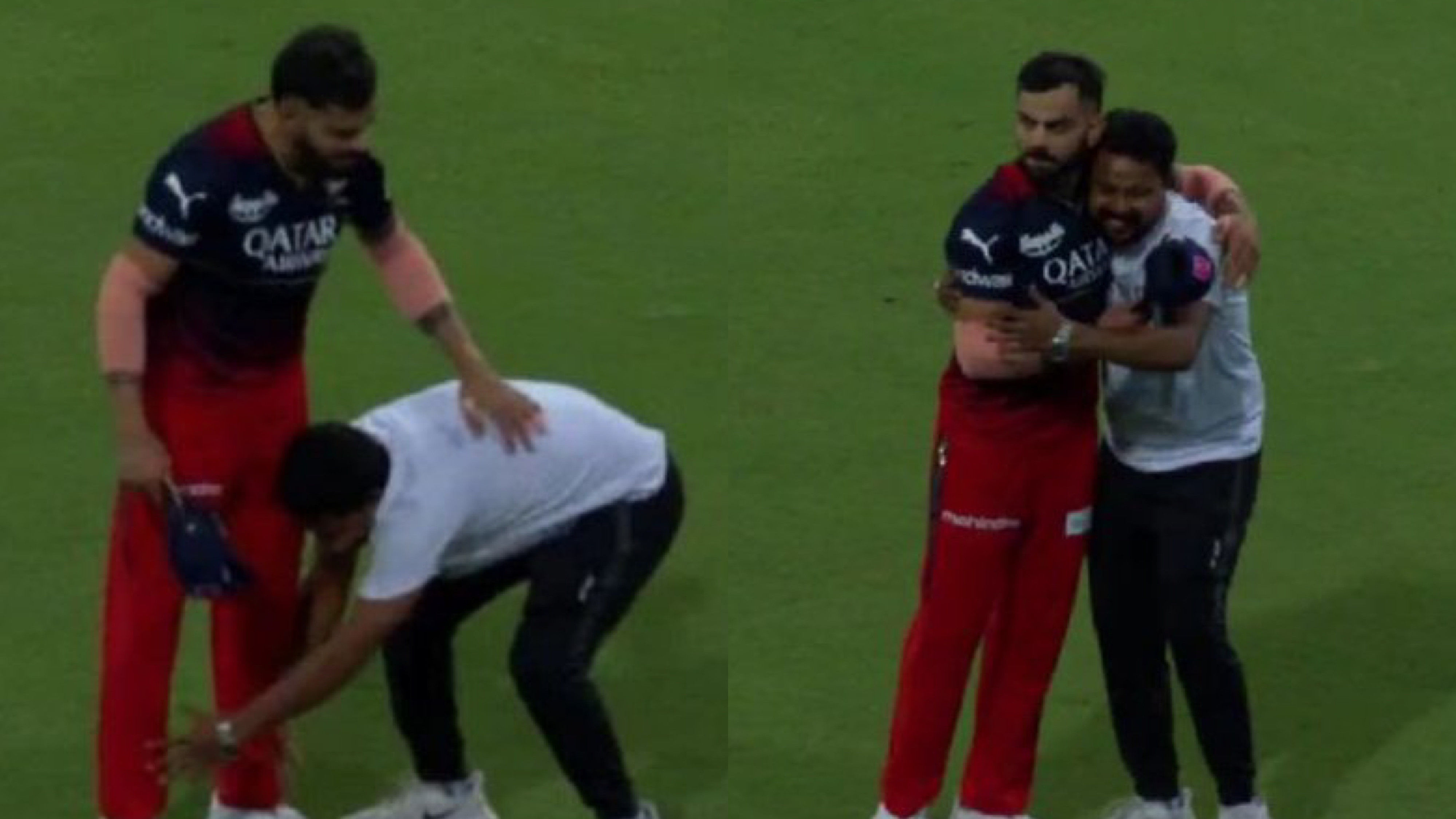 IPL 2023: WATCH - Fan enters ground to touch Virat Kohli's feet, gets a hug from the former RCB captain