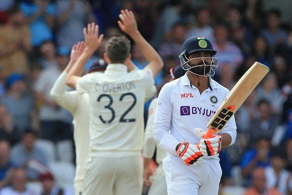 Ravindra Jadeja was dismissed for just 10 by Chris Woakes | Getty Images