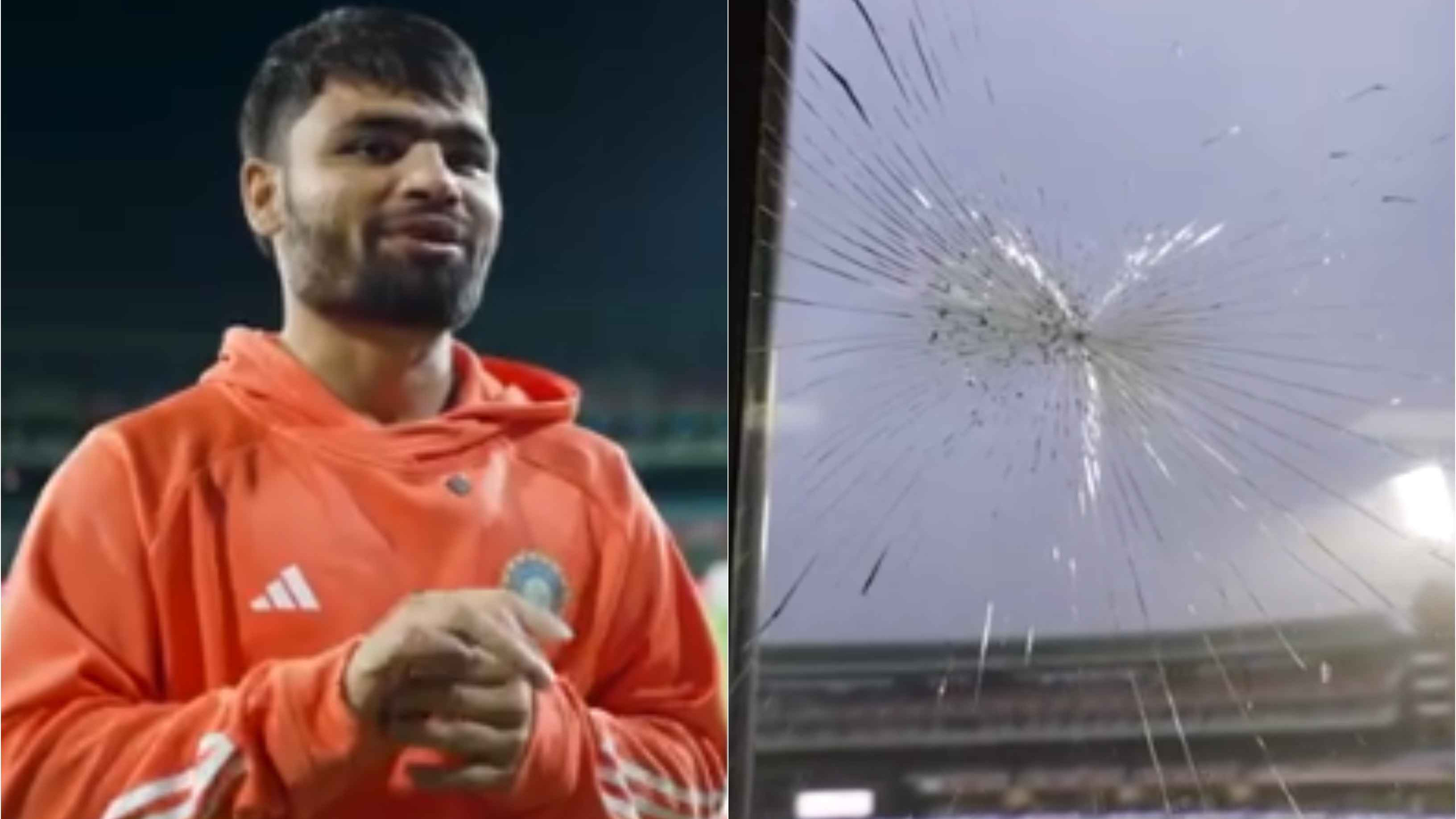 SA v IND 2023-24: WATCH – Rinku Singh apologises for breaking the glass of media box with his powerful six in 2nd T20I