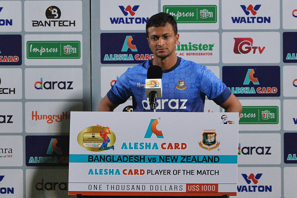 Shakib al Hasan delivered Player of the Match performance in the 1st T20I against New Zealand | Getty Images