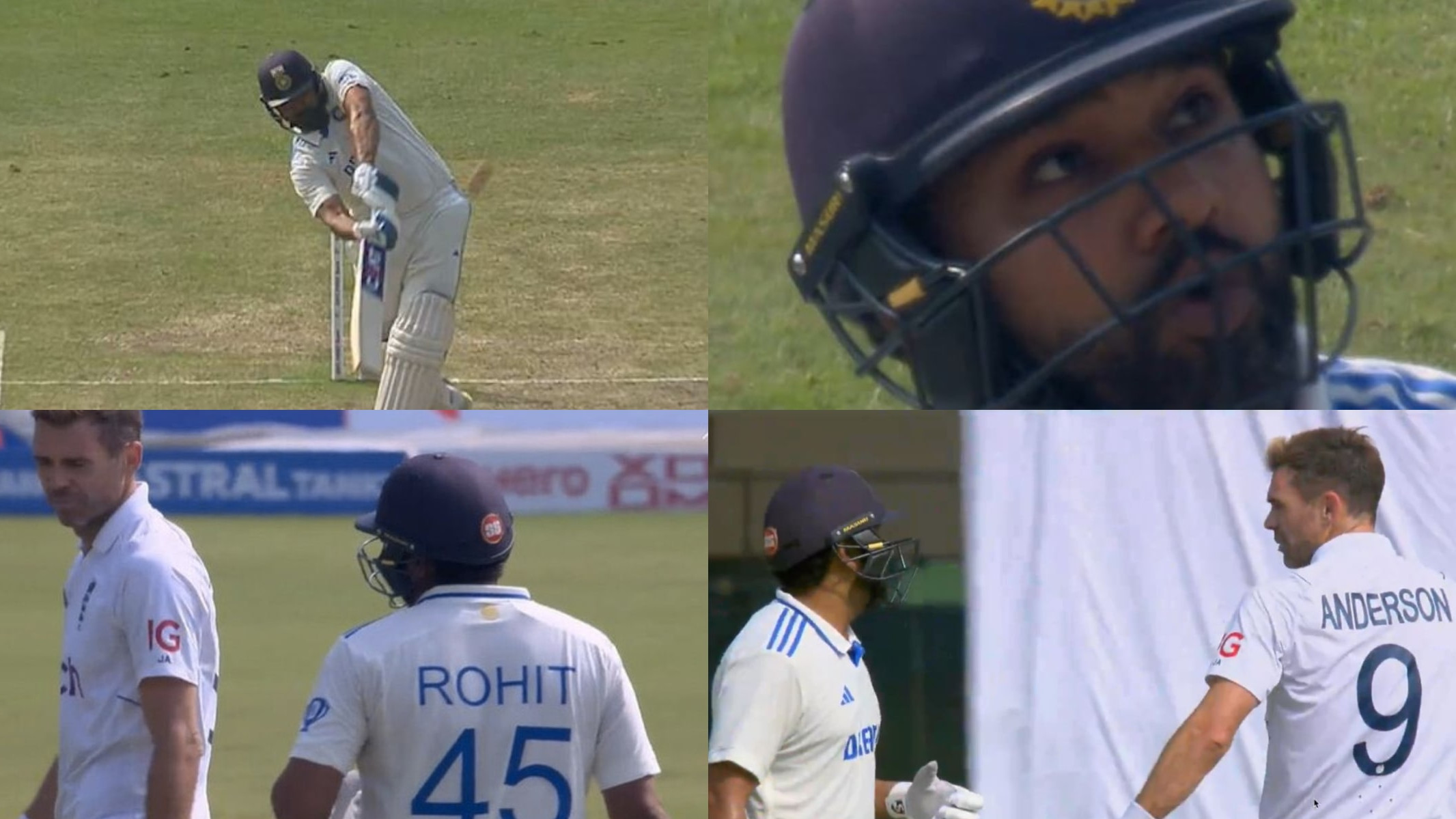 IND v ENG 2024: WATCH- Rohit Sharma and James Anderson clash after huge six followed by a run out scare  