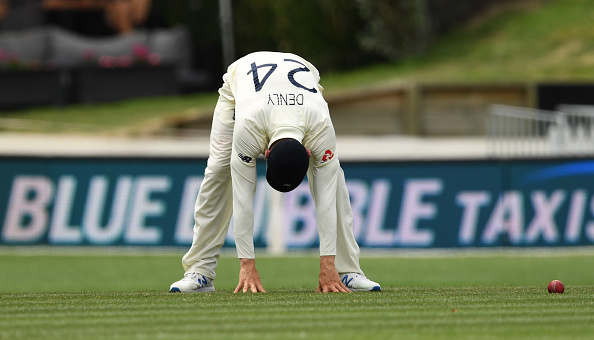 Joe Denly reacts after the dropping the catch of Kane Williamson | Getty