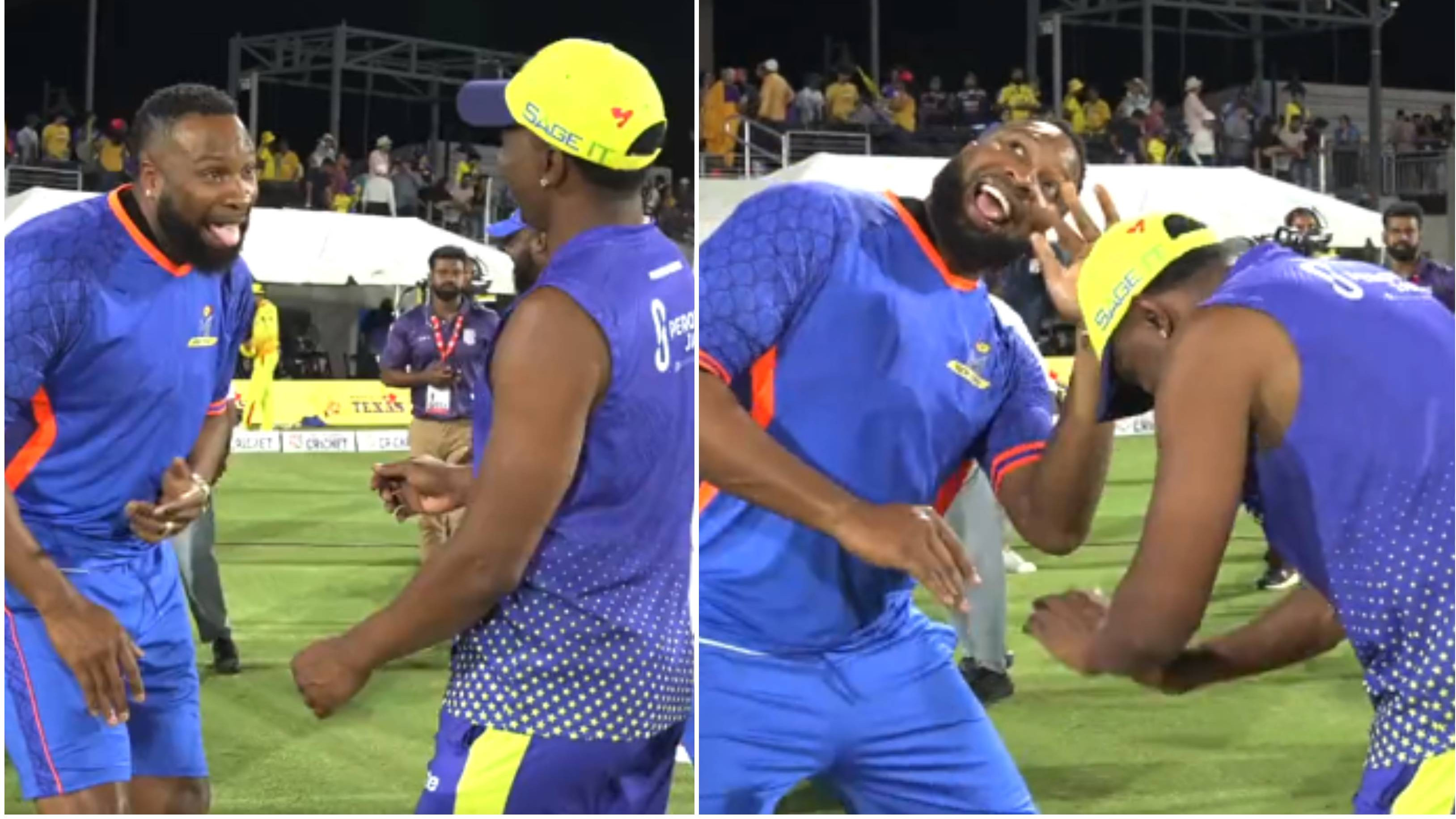 WATCH: Kieron Pollard teases Dwayne Bravo after MI New York knock Texas Super Kings out of MLC 2023