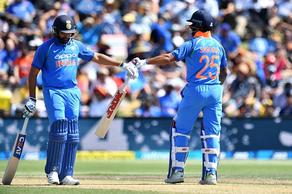 Rohit Sharma (87) and Shikhar Dhawan (66) added 154 runs for the 1st wicket | Getty
