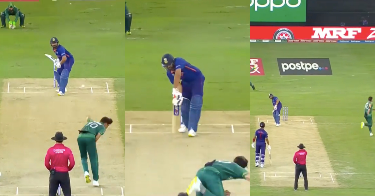 Rohit Sharma was dismissed LBW by Shaheen Afridi's yorker | Screengrab