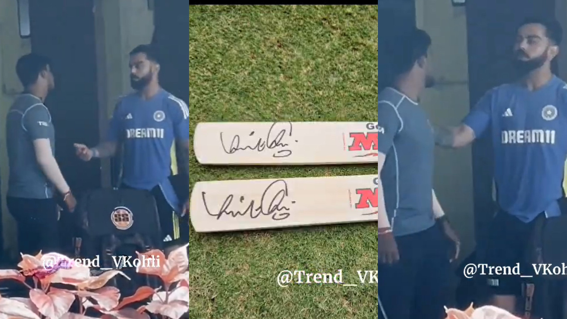 IND v NZ 2024: WATCH- Virat Kohli interacts with young stars in Bengaluru before 1st Test; gifts them signed bats