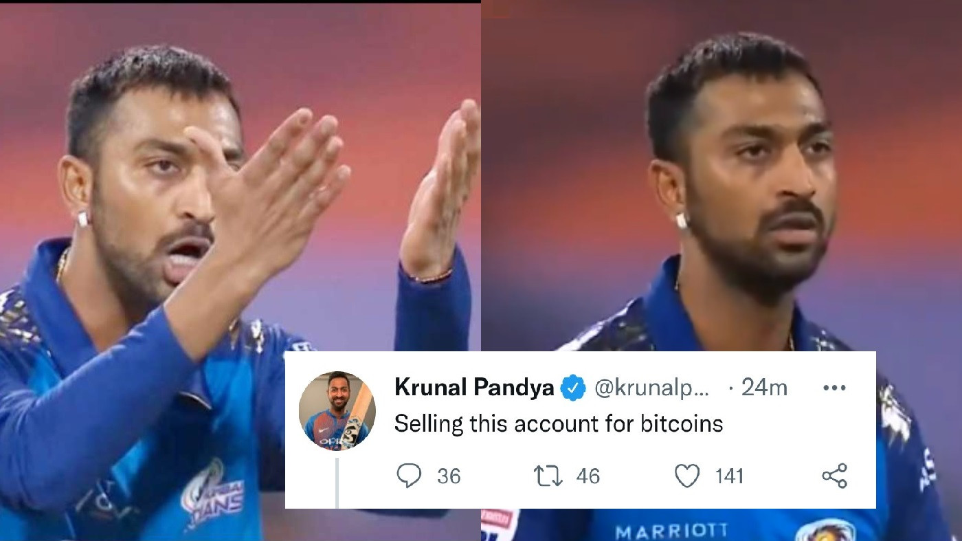 Krunal Pandya's Twitter account asks for Bitcoins after getting hacked