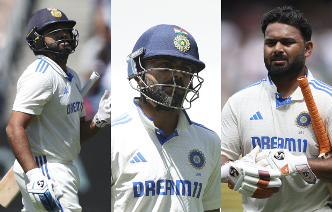 Rohit Sharma, Virat Kohli and Rishabh Pant | Getty