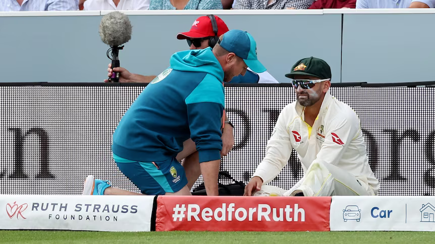 Nathan Lyon had torn his calf muscle while chasing a ball during Lord's Test | Getty