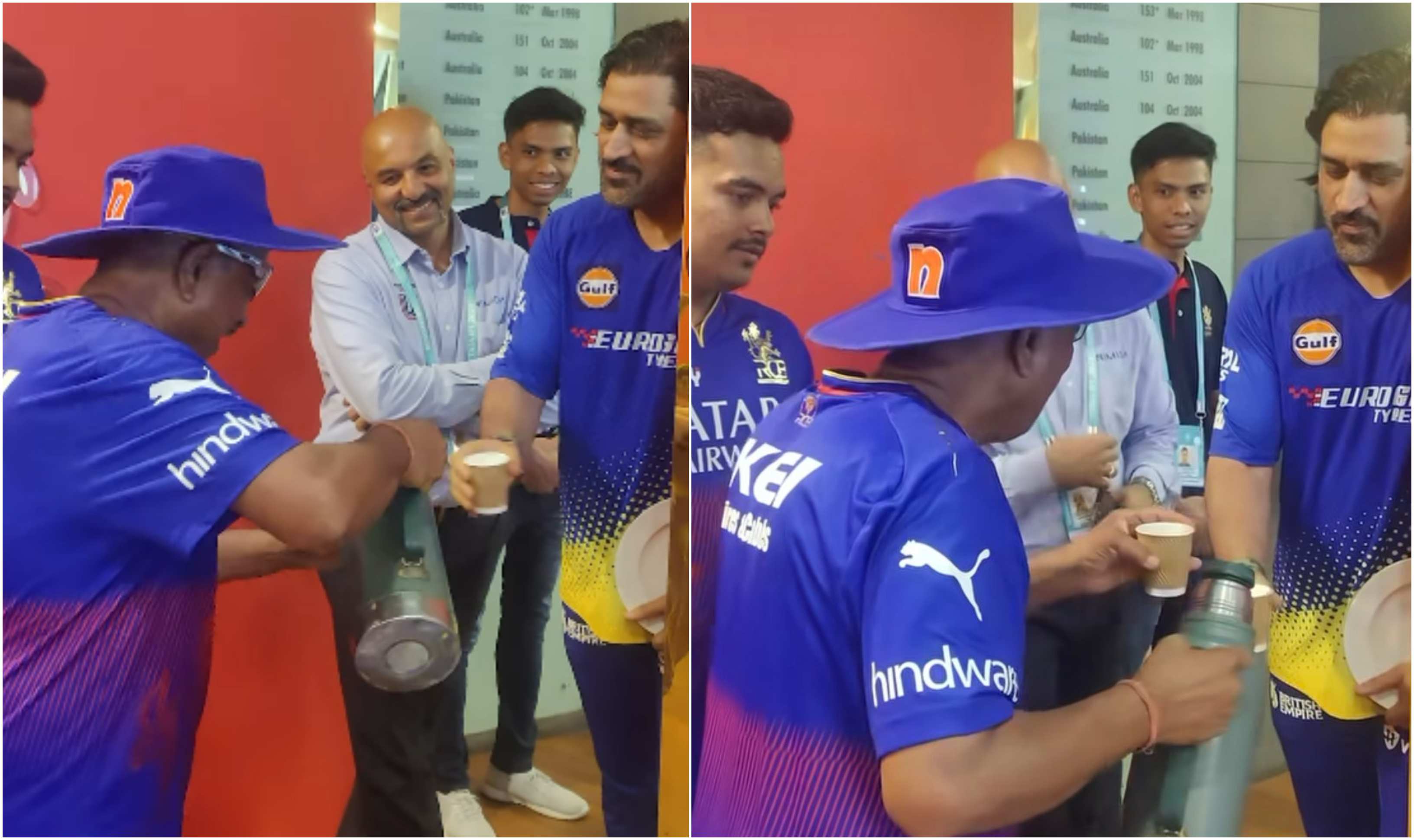 IPL 2024: WATCH – MS Dhoni visits RCB dressing room, gets warm welcome ...